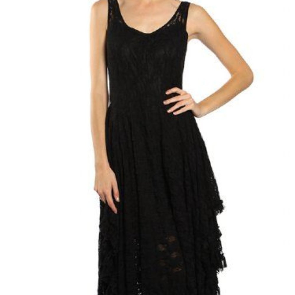 Vintage black lace dress